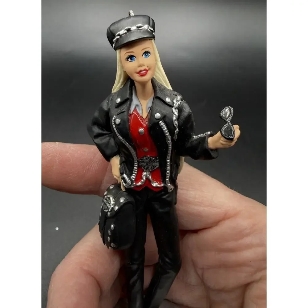2000 Hallmark Ornament Harley Davidson Barbie No Box Rare EUC -LO17